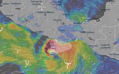 Tormenta tropical John amenaza costas de Oaxaca y Guerrero con lluvias torrenciales y fuertes vientos