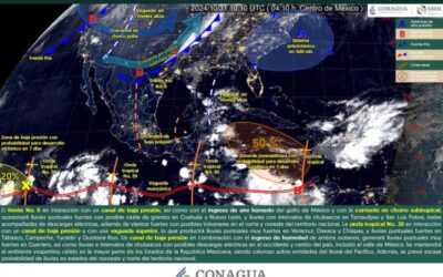 Onda tropical número 30 dejará lluvias aisladas durante la tarde-noche en Oaxaca