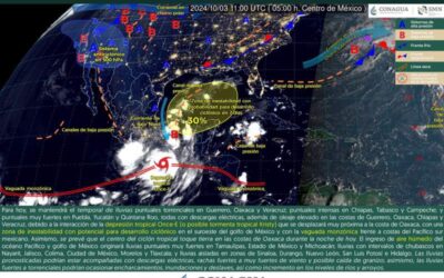 Se prevé evolución de Depresión Tropical Once-E a Tormenta Tropical