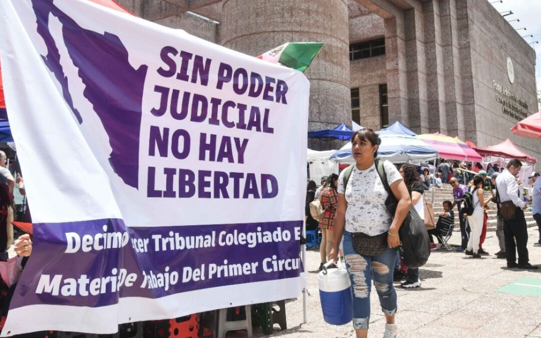 Trabajadores del Poder Judicial liberan accesos de edificio del Consejo de la Judicatura Federal