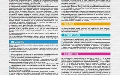 Convoca Gobierno del Estado al Concurso Estatal para seleccionar la imagen oficial de la Guelaguetza 2025