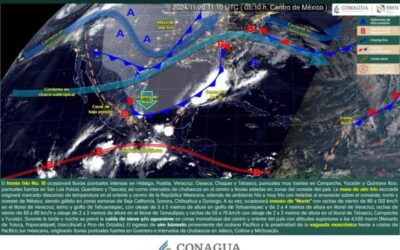 Frente frío número 10 ocasionará lluvias de intensidad variable en territorio oaxaqueño para este miércoles