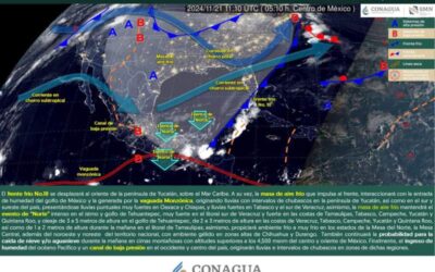 Continuarán algunas lluvias y bajas temperaturas este jueves en Oaxaca