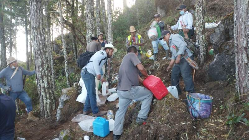 Controla Coesfo incendio forestal en Santa María Yucuhiti