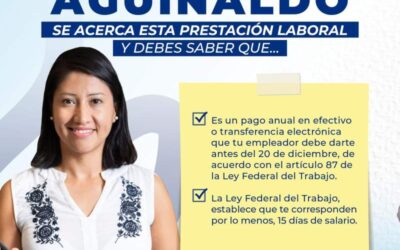 El aguinaldo es un derecho de las personas trabajadoras: Secretaría del Trabajo