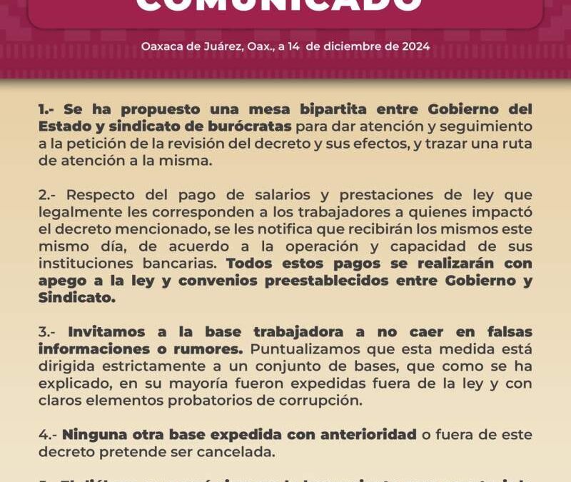 Propone Gobierno del Estado mesa bipartita con sindicato de burócratas para trazar ruta de atención