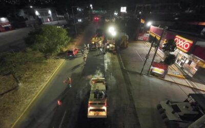 Activan trabajos nocturnos del Mega Plan de Bacheo y Reencarpetamiento