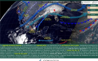 Frente frío número 22 mantendrá lluvias a partir de este viernes en zonas serranas de Oaxaca