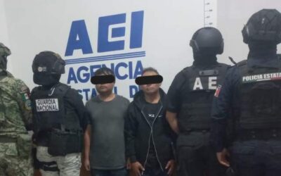 Fiscalía de Oaxaca ejecuta orden de cateo en Teotitlán de Flores Magón junto a DEFENSA, GN, y Policía Estatal; detienen a 2 personas y aseguran dosis de drogas