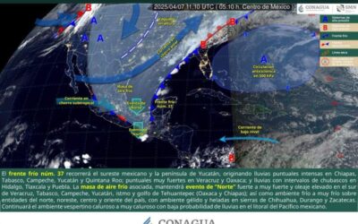 Frente frío número 37 traerá nubosidad, lluvias y lloviznas en algunas regiones de Oaxaca
