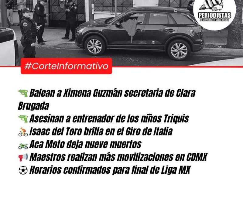Corte Informativo Periodistas Oaxaca: Balearon a Ximena Guzmán y José Muñoz en la CDMX