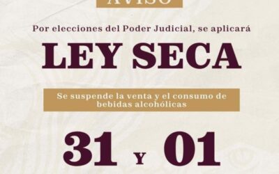 Oaxaca de Juárez implementará Ley Seca y reforzará vigilancia para la jornada del 1 de junio
