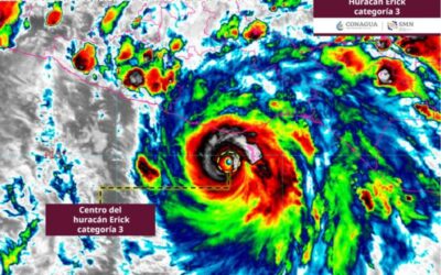 Alcanza huracán “Erick” categoría 3 y se prevé impacto la madrugada del jueves