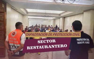Capacitan a trabajadores del sector restaurantero en protocolos de Protección Civil