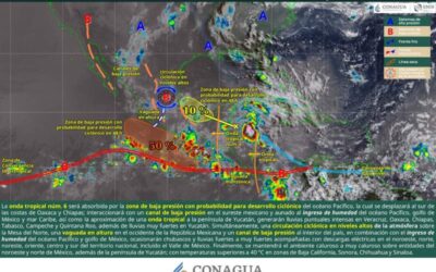 Continuarán las lluvias en Oaxaca para este viernes