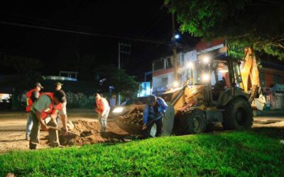 Bacheo nocturno en puntos estratégicos: compromiso vial para familias xoxeñas