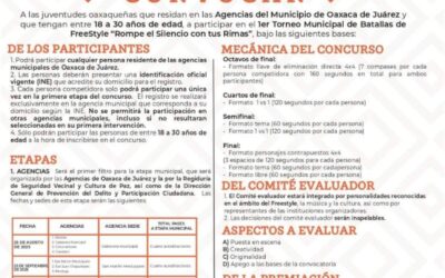 Convocan al Primer Torneo Municipal de Batallas de FreeStyle “Rompe el Silencio con tus Rimas”