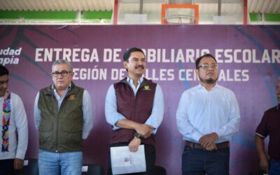 Entregan mobiliario y equipo educativo en escuelas de Viguera y Santa Rosa Panzacola