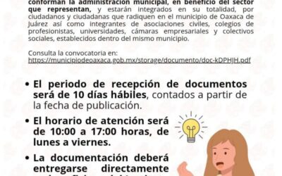 Oaxaca de Juárez lanza convocatoria para integrar Consejos Consultivos Temáticos