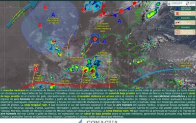 Persistirán lluvias y tormentas aisladas asociadas con actividad eléctrica en Oaxaca