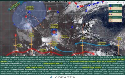 Vaguada monzónica y ondas tropicales provocarán lluvias este miércoles en Oaxaca