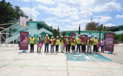 Arranca Nancy Benítez obras de pavimentación y techado escolar