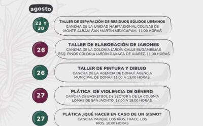 Actividades de Colmenas por la Paz llegan a colonias y agencias de Oaxaca de Juárez