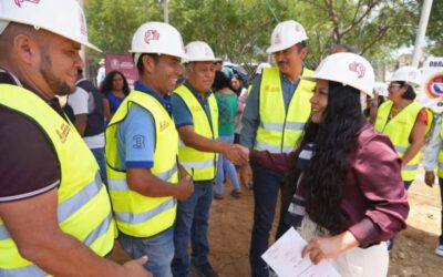 Arranca Nancy Benítez obras de pavimentación y techado escolar