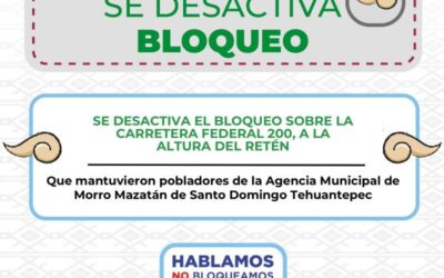 Confirma Sego liberación de la carretera 200 en el Morro Mazatán