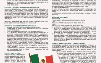 Continúa abierta la convocatoria para elegir a la América 2025 en Oaxaca de Juárez