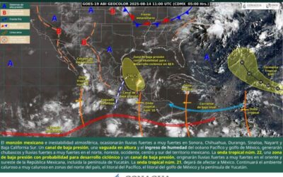 Persistirán lluvias y tormentas con actividad eléctrica en Oaxaca durante este jueves