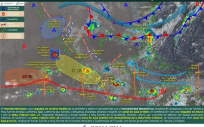 Prevén lluvias con tormentas, rachas de viento y niebla densa en regiones de Oaxaca