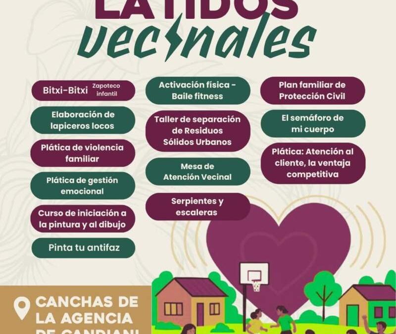 Latidos Vecinales acerca talleres, juegos y servicios a la agencia de Candiani