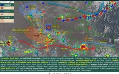 Onda Tropical 29 generará lluvias y tormentas en zonas montañosas de Oaxaca