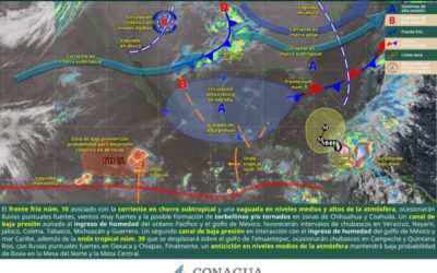 Onda tropical 39 dejará lluvias ligeras y aisladas en diversas regiones de Oaxaca