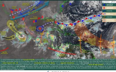 Pronostican precipitaciones de intensidad variable en Istmo, Costa, Sierra Sur y Cuenca del Papaloapan