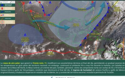 Se prevé ambiente frío en zonas altas de las serranías en Oaxaca para este viernes