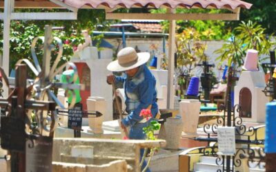 Xoxocotlán alista sus panteones para Fiesta de los Fieles Difuntos 2025