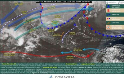 Pronostican inestabilidad atmosférica con episodios de lluvias en diversas regiones de Oaxaca