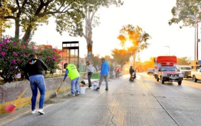 Tequio fortalece la limpieza y el trabajo vecinal en la colonia Arboleda
