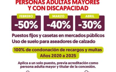 Cabildo de Oaxaca de Juárez invita a comerciantes de mercados y comercio en vía pública a aprovechar incentivos fiscales.