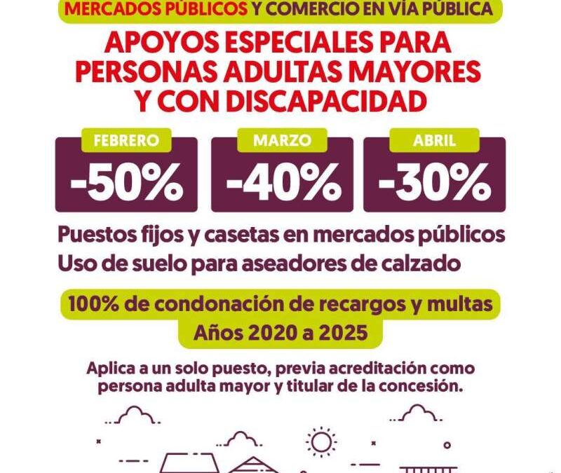 Cabildo de Oaxaca de Juárez invita a comerciantes de mercados y comercio en vía pública a aprovechar incentivos fiscales.