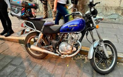 Policía Municipal asegura motocicleta con reporte de robo activo