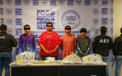 Aseguran más de 300 dosis de drogas y detienen a cuatro personas, pertenecerían a principal célula de narcomenudeo de San José del Pacífico: Fiscalía de Oaxaca