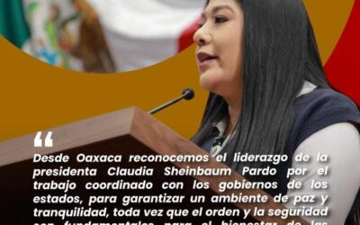 Congreso reconoce acciones coordinadas de seguridad de los Gobiernos Federal y Estatal en el Istmo