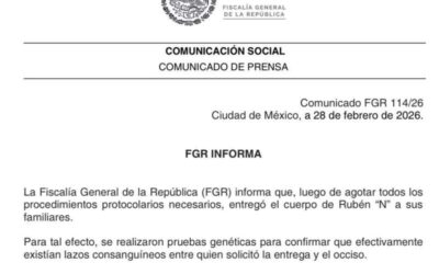 FGR entrega el cuerpo de Nemesio Oseguera Cervantes ‘El Mencho’ a sus familiares tras agotar protocolos