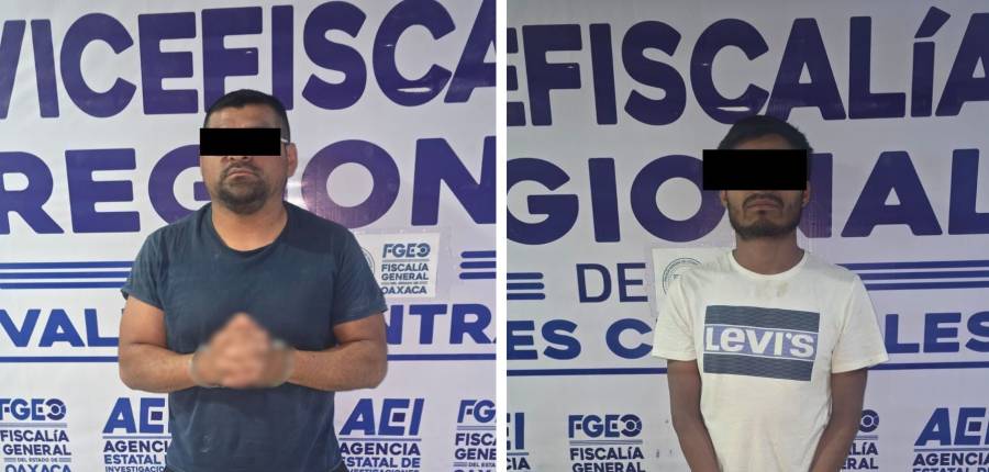 Fiscalía de Oaxaca detiene y logra vinculación a proceso contra dos hombres por robo violento a casa habitación en Santa Lucía del Camino