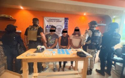 Fiscalía de Oaxaca, Guardia Nacional y Policía Estatal catean punto de venta de cristal, detienen a tres personas originarias de Veracruz y Campeche