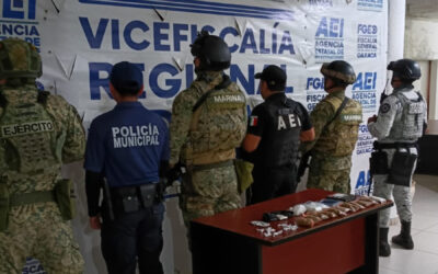 Fiscalía de Oaxaca junto con SEDENA, MARINA y GN ejecutan cateo en la Costa y aseguran drogas