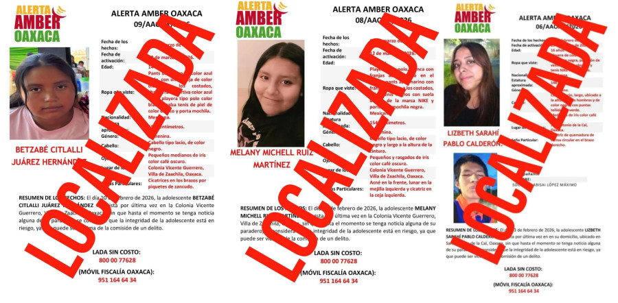 Fiscalía de Oaxaca localiza a cinco personas reportadas como no localizadas en seis casos distintos